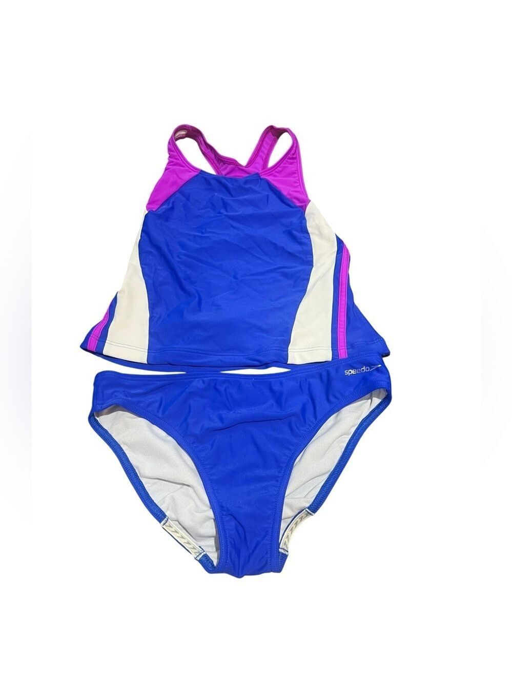 Speedo Kids Bikini Blue Pink and White